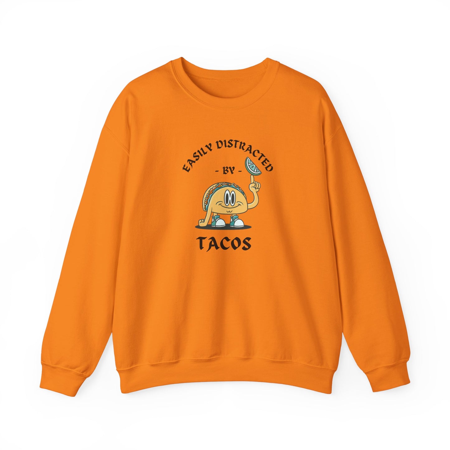 'Easily Distracted by Tacos' Unisex Heavy Blend™ Crewneck Sweatshirt