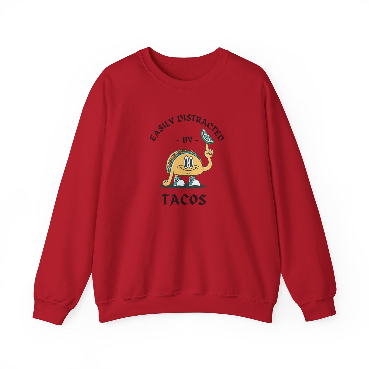 'Easily Distracted by Tacos' Unisex Heavy Blend™ Crewneck Sweatshirt