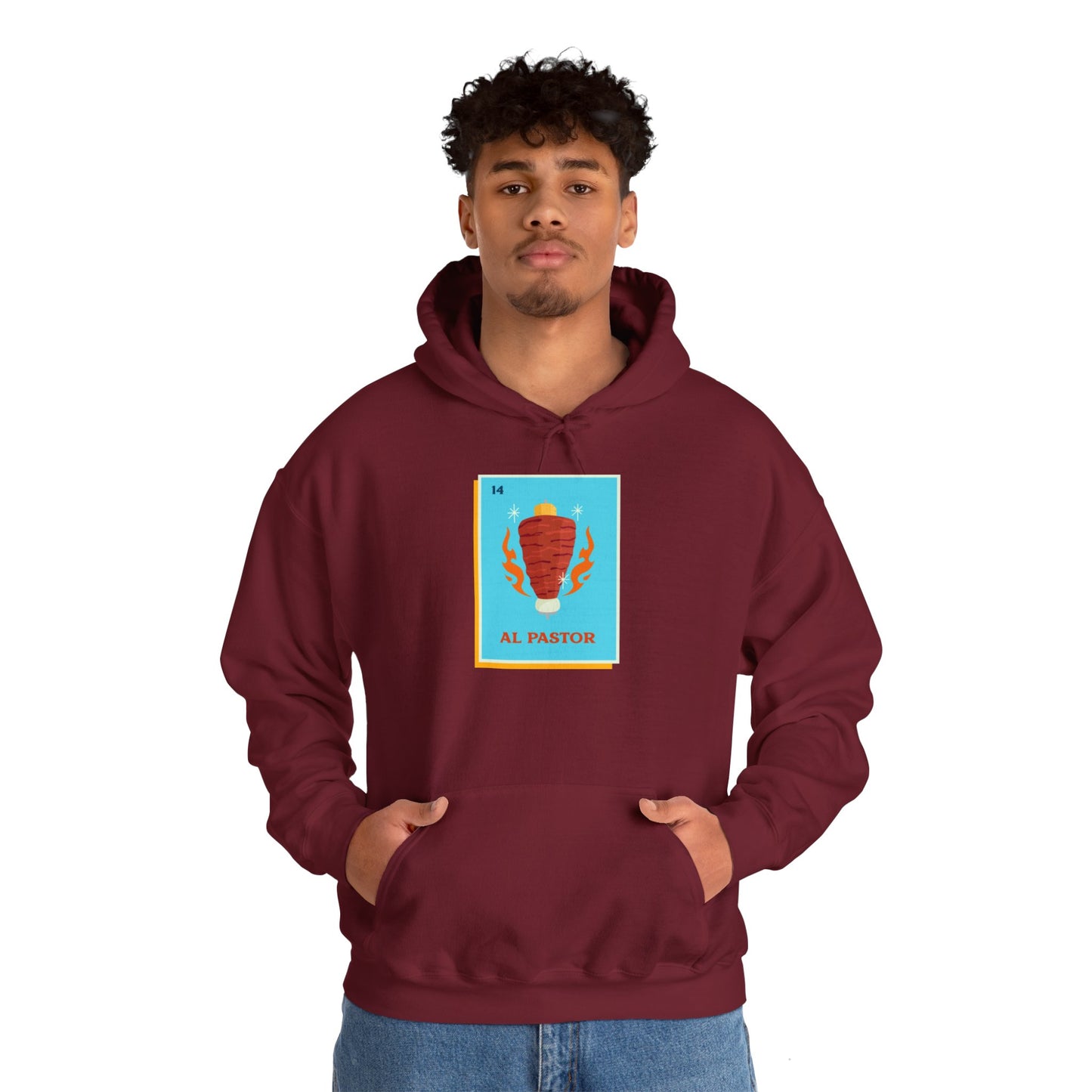 'Al Pastor Loteria' Unisex Heavy Blend™ Hooded Sweatshirt